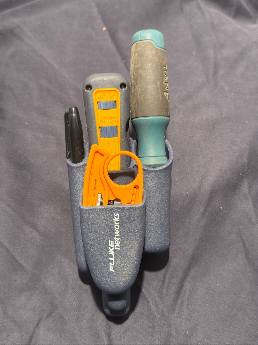 Fluke Networks Pro-Tool Kit IS60 with Punch Down Tool , Holster, Wore Cutter